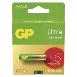 EMOS Alkalická baterie GP Ultra AAA (LR03), 6 ks B0211V