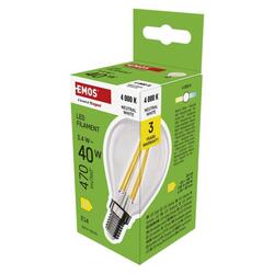 EMOS LED žárovka Filament Mini Globe / E14 / 3,4 W (40 W) / 470 lm / neutrální bílá ZF1D23