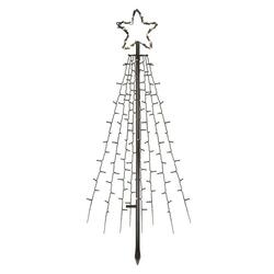 EMOS LED vánoční strom kovový, 180 cm, venkovní i vnitřní, studená bílá, časovač DCTC02