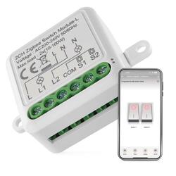 EMOS GoSmart modul spínací IP-2104SZ, ZigBee, 2-kanálový (nevyžaduje N vodič) H5104