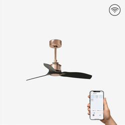 FARO JUST FAN XS, měď/černá, stropní ventilátor 81cm SMART