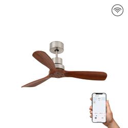 FARO MINI LANTAU S stropní ventilátor, matný nikl DC SMART