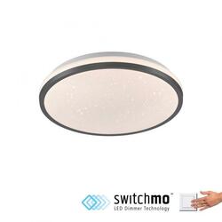 JUST LIGHT LED stropní svítidlo průměr 28cm černé hvězdné nebe krokově stmívatelné 3000K LD 14293-18