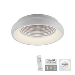 JUST LIGHT LED stropní svítidlo bílé s tunelovým efektem stmívatelné dálkový ovladač CCT 2700-5000K LD 14394-16