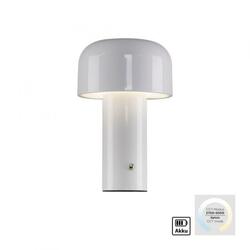 JUST LIGHT LED bateriové stolní svítidlo bílé tvar houby stmívatelné dotykem USB 2700-5000K LD 19190-16