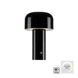 JUST LIGHT LED bateriové stolní svítidlo černé tvar houby stmívatelné dotykem USB 2700-5000K LD 19190-18