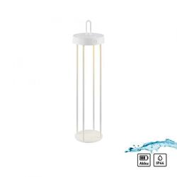 JUST LIGHT LED stolní lampa na baterie bílá 50cm dotykový stmívač IP44 zahradní svítidlo 2700K LD 19301-16