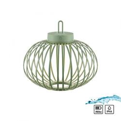 JUST LIGHT LED stolní lampa průměr 36cm zelená na baterie USB IP44 stmívatelné dotykem 2700K LD 19304-43