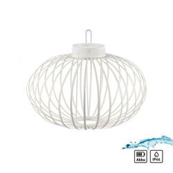 JUST LIGHT LED stolní lampa průměr 46cm bílé na baterie USB IP44 stmívatelné dotykem 2700K LD 19305-16