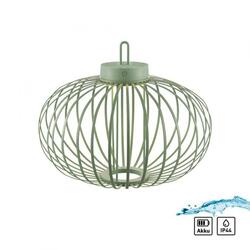 JUST LIGHT LED stolní lampa průměr 46cm zelená na baterie USB IP44 stmívatelné dotykem 2700K LD 19305-43