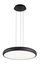 Nova Luce Decentní závěsné LED svítidlo Gap v bílé a černé barvě - pr. 510 x 70 x 1130 mm, černá NV 8100988