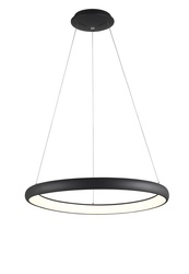 Nova Luce LED závěsné svítidlo Albi ve dvou velikostech a třech barvách - pr. 610 x 60 x 1140 mm, 50 W, 3000 K, stmívatelné, černé NV 8105602 D