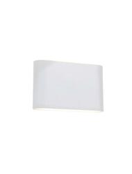 NOVA LUCE venkovní nástěnné svítidlo SOHO bílý hliník skleněný difuzor LED 2x5W 3000K 220-240V 2x60st. IP54 světlo nahoru a dolů 740403