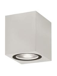 NOVA LUCE venkovní nástěnné svítidlo NERO hliník bílé skleněný difuzor GU10 1x7W 220-240V IP54 bez žárovky světlo dolů 910041