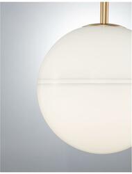 NOVA LUCE závěsné svítidlo CANTONA bílé opálové sklo mosaz zlatá E27 1x12W 230V IP20 bez žárovky 9960612
