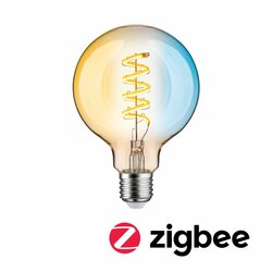 PAULMANN Filament 230V Smart Home Zigbee 3.0 LED Globe G95 E27 7,5W měnitelná bílá stmívatelné zlatá