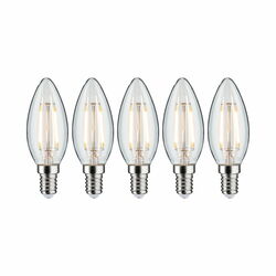 PAULMANN Filament set LED svíčka E14 230V 5x2,6W 2700K čirá