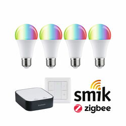 PAULMANN Startovací sada Zigbee 3.0 LED žárovka E27 RGBW + Gateway smik + vypínač