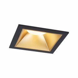 PAULMANN LED vestavné svítidlo 3-krokové-stmívatelné Cole Coin IP44 hranaté 88x88mm Coin 6W 230V stmívatelné 2700K černá/zlatá mat