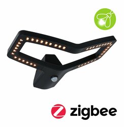 PAULMANN LED venkovní nástěnné svítidlo Smart Home Zigbee 3.0 Alara pohybové čidlo IP44 hranaté 375x270mm 3000 - 2200K 10W 230V antracit kov