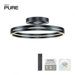 PAUL NEUHAUS LED stropní svítidlo PURE Loop šedá dálkový ovladač 2700-5000K PN 6552-15