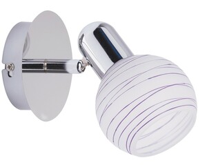 Rabalux bodové svítidlo Aurel lilac E14 1x MAX 40W chromová 6365