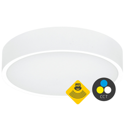 Ecolite LED stropní svítidlo HF pohybový senzor 15W CCT 1650lm IP65 bílá WMAT300/HF-15W/BI