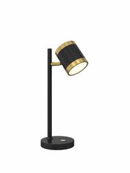 WOFI Stolní lampa Toulouse 1x 10W LED 1050lm 3000K černá + zlatá 8003-104S