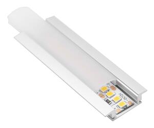 CENTURY AL PROFIL pro LED pásek 15mm plochý zapuštěný opálový kryt 25x8mm IP20 délka 2m CEN KPRI-2508