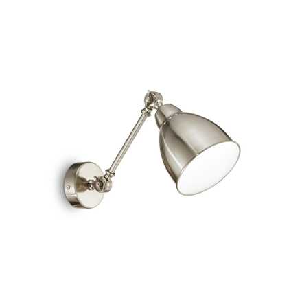 Ideal Lux NEWTON AP1 NICKEL LAMPA NÁSTĚNNÁ 016399