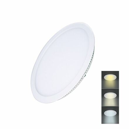 Solight LED mini panel CCT, podhledový, 12W, 900lm, 3000K, 4000K, 6000K, kulatý WD140