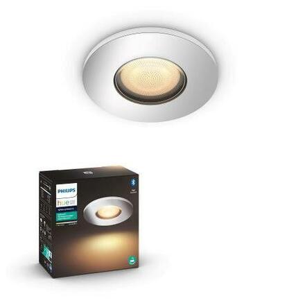 Hue White Ambiance Zápustné bodové svítidlo Philips Adore BT 8719514340794 LED GU10 1x5W 350lm 2200-6500K IP44 230V, chromové s Bluetooth