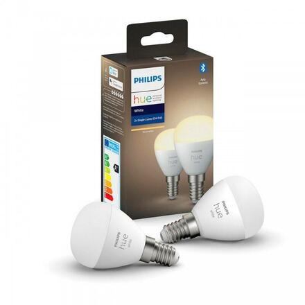 Hue LED White Bluetooth žárovka E14 kapka set 2ks 8719514356771 2x5,7W 2x470lm 2700K P45 IP20