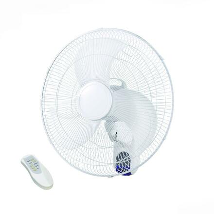 ACA Lighting nástěnný ventilátor, dálkové ovládání, časovač, bílá, 45cm, AC 50W FANWPW40R