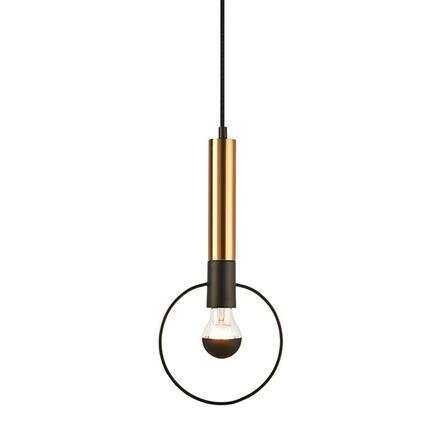 ACA Lighting závěsné svítidlo 1XE27 mosaz/černý kov D18XH116CM MIRACOLO HL39971P18BB