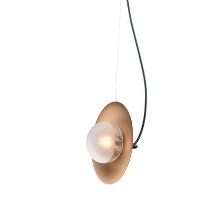 ACA Lighting závěsné svítidlo 1XG9 mosaz/černý kov + sklo 20X14XH122CM LAYLA HL4321P23BB