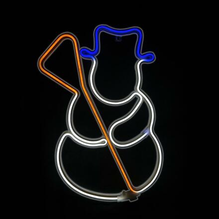 ACA Lighting Vánoční venkovní dekorace sněhulák, 300 LED 3m double neon hadice, multicolor, IP44, 37x53cm, 1.5m napájecí kabel X0830034110