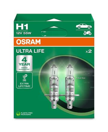 OSRAM H1 12V 55W P14.5s ULTRA LIFE 4 roky záruka 2ks 64150ULT-2HB