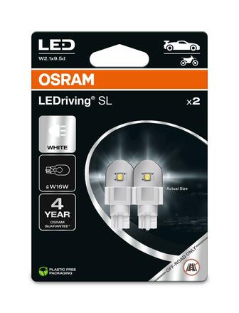 OSRAM LED W16W 12V 2W (16W) W2.1x9.5d LedRiving Cool White 6000K 2ks blistr 921DWP-2BL