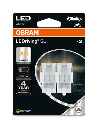 OSRAM LED W21W LEDriving SL Amber 12V blistr 2ks 7505DYP-2BL