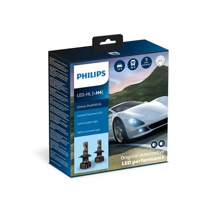 Philips H4 12V/24V P43t-38 Ultinon Pro9100 HL LED 5800K NOECE 2ks PH 11342U91X2