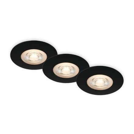 BRILONER LED vestavná svítidla, pr.9 cm, 3x LED, 5 W, 480 lm, černá IP65 BRI 7044-035