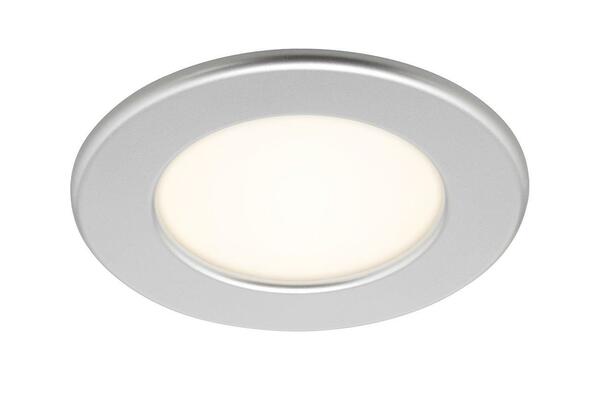 BRILONER LED vestavné svítidlo, pr. 11,5 cm, 6 W, matný chrom IP44 BRI 7053-014