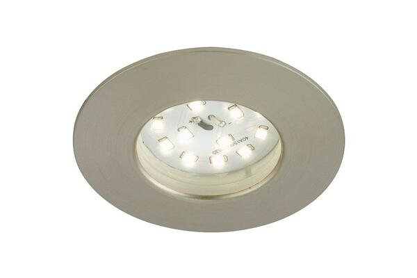 BRILONER LED vestavné svítidlo, pr. 7,5 cm, matný nikl IP44 BRI 7204-012