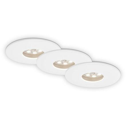 BRILONER 3ks sada LED vestavné svítidlo, pr. 4,5 cm, 1,8 W, bílé IP44 BRI 7240-036