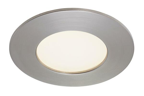 BRILONER LED vestavné svítidlo, pr. 8,5 cm, 5,5 W, matný nikl IP44 BRI 7282-012