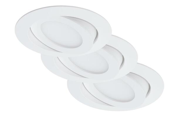 BRILONER 3ks sada LED vestavné svítidlo, pr. 10,6 cm, 4,8 W, bílé BRI 7283-036