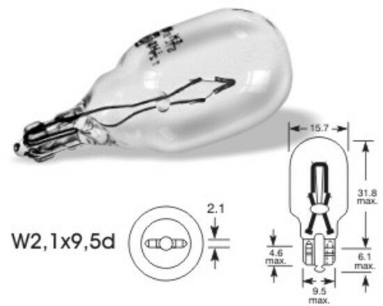 Elta 12V 10W celosklo W2,1 x 9,5d EB0922TB