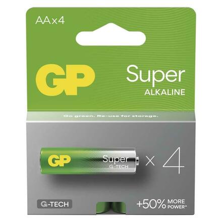 EMOS Alkalická baterie GP Super AA (LR6), 4 ks B01214