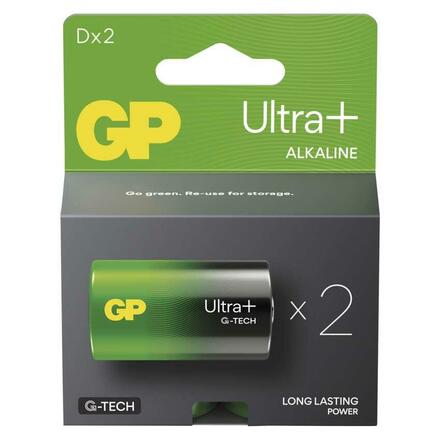 EMOS Alkalická baterie GP Ultra Plus D (LR20), 2 ks B03412